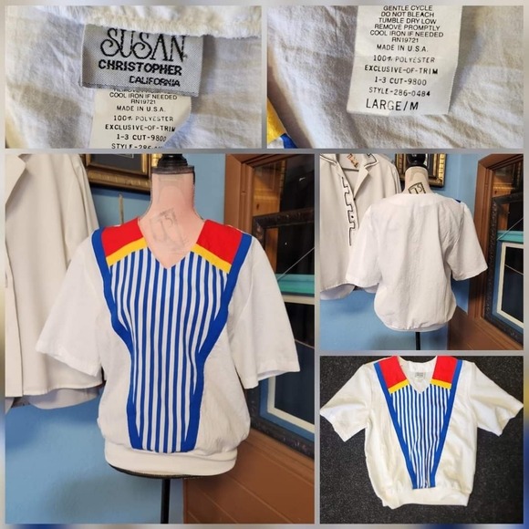 Susan Christopher 80s/90s Crinkle Windbreaker Pullover - Picture 3 of 3